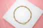 18K Gold Filled 5mm Multicolor Color Elastic Bead Bracelet With A Round CZ Charm