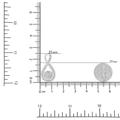 .925 Sterling Silver Diamond Accent Infinity 18" Pendant Necklace (I-J color, I2-I3 clarity)