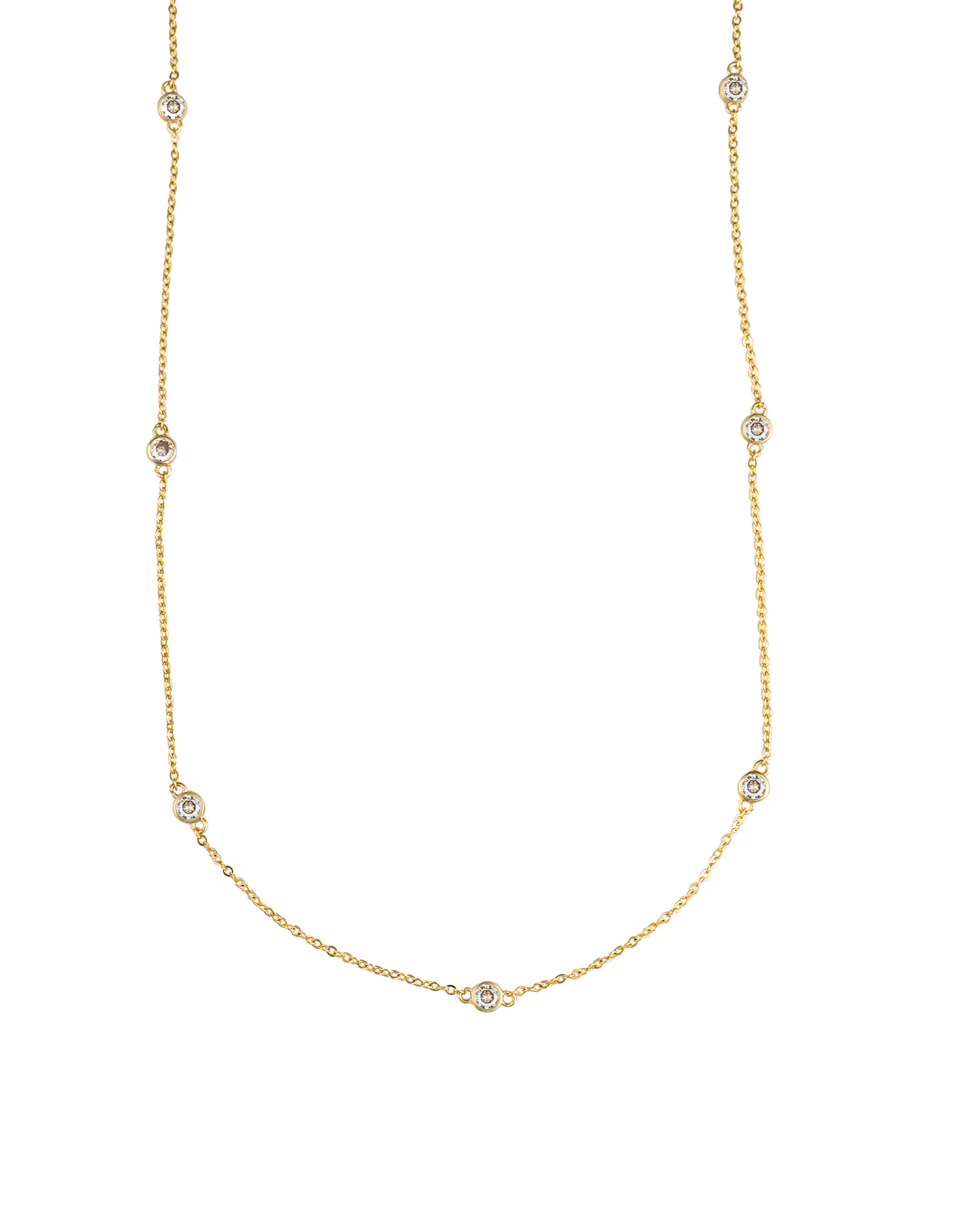 Long Round Zirconia Rollo Chain (H81)