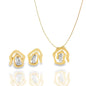 Two Tone Wavy Spiral Charm Jewelry Set (G236A)