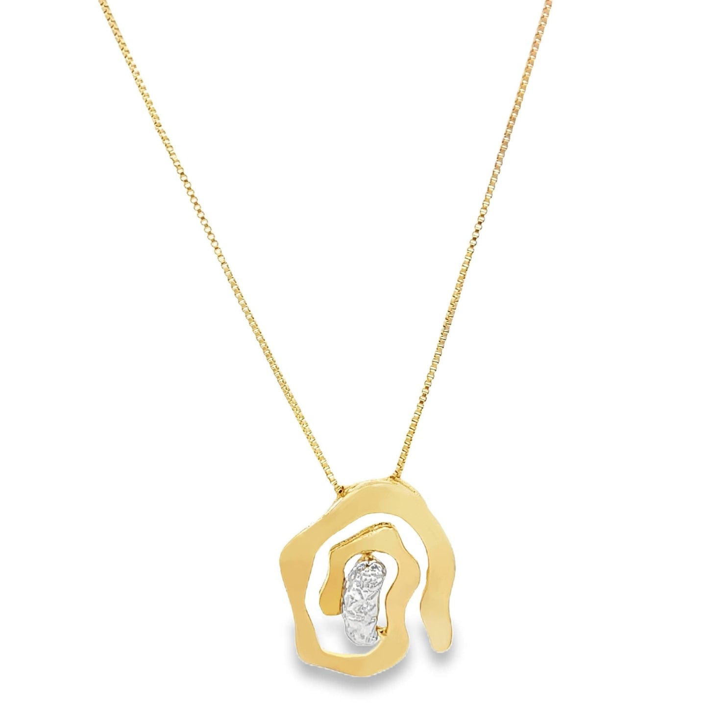 Two Tone Wavy Spiral Charm Jewelry Set (G236A)