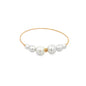 Wrist Cuff Bangle With Gold/Pearls Ball Beads (B2)