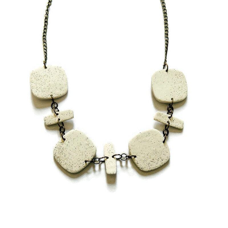 Modern Minimalist Clay Jewelry Set Handmade