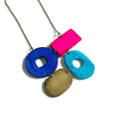 Colorful Geometric Jewelry Set Handmade