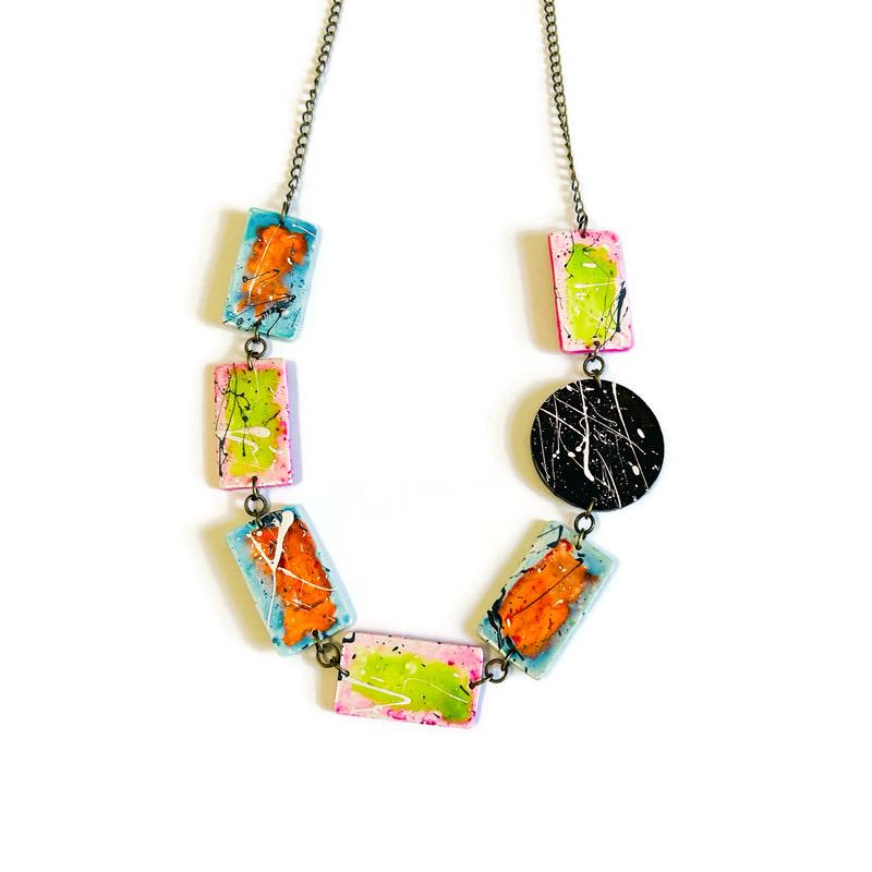 Paint Splash Jewelry Set Handmade