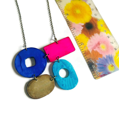 Colorful Geometric Jewelry Set Handmade