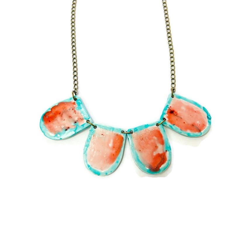 Pastel Statement Jewelry Set Handmade